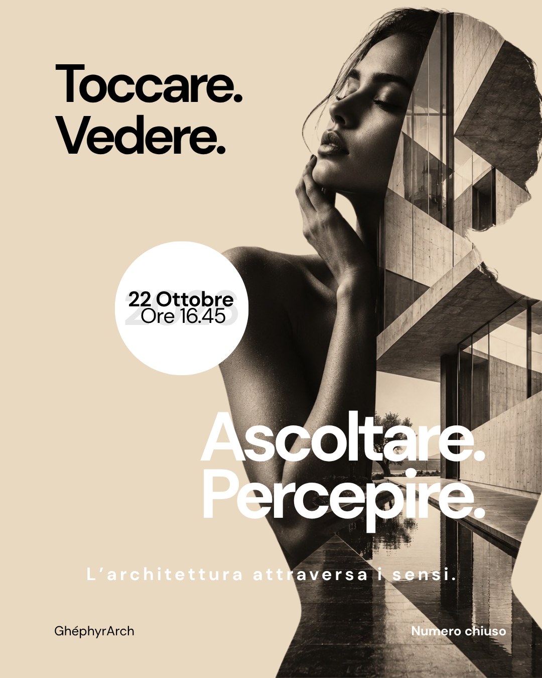Creatività dell'evento di architettura e filosofia a Milano: Toccare, Vedere, Ascoltare, Percepire, l'architettura attraversa i sensi