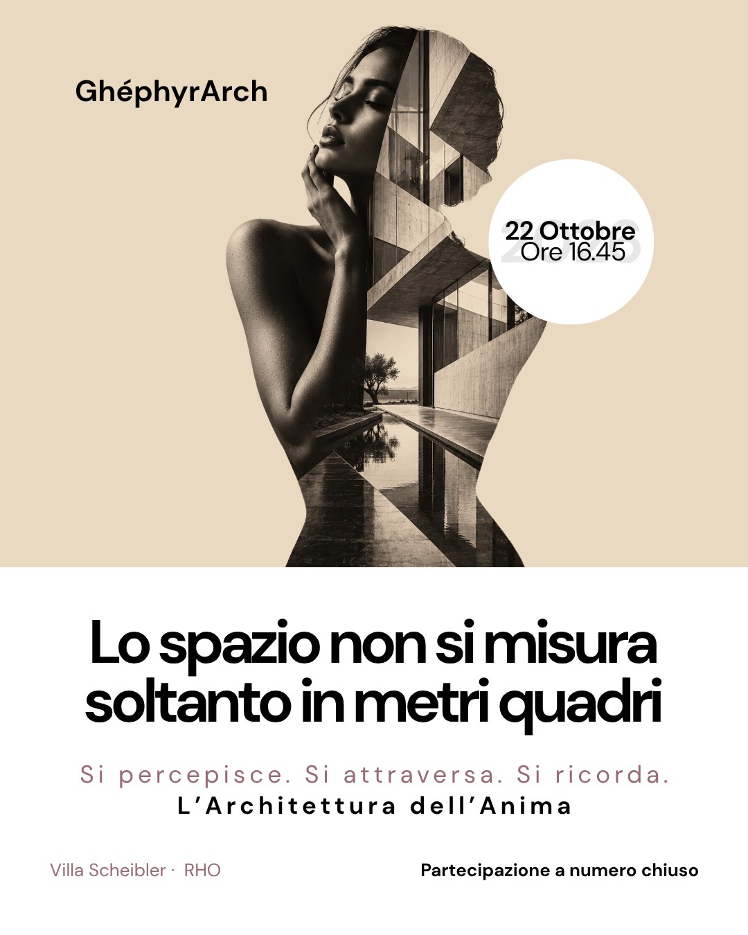 Creatività dell'evento di architettura e filosofia a Milano: Lo spazio non si misura soltanto in metri quadri, si percepisce, si attraversa, si ricorda